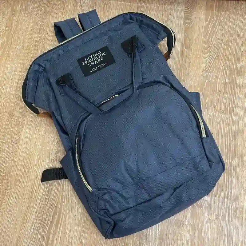 Mochila pañalera color azul