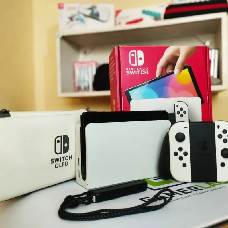  Nintendo Switch OLED Blanca + Pirateada + Todos sus accesorios 