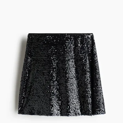 Falda corta de lentejuelas