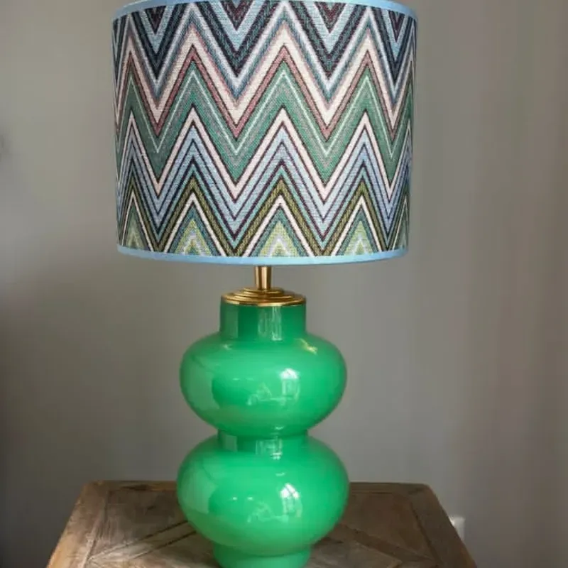 Lámpara en Cristal Verde