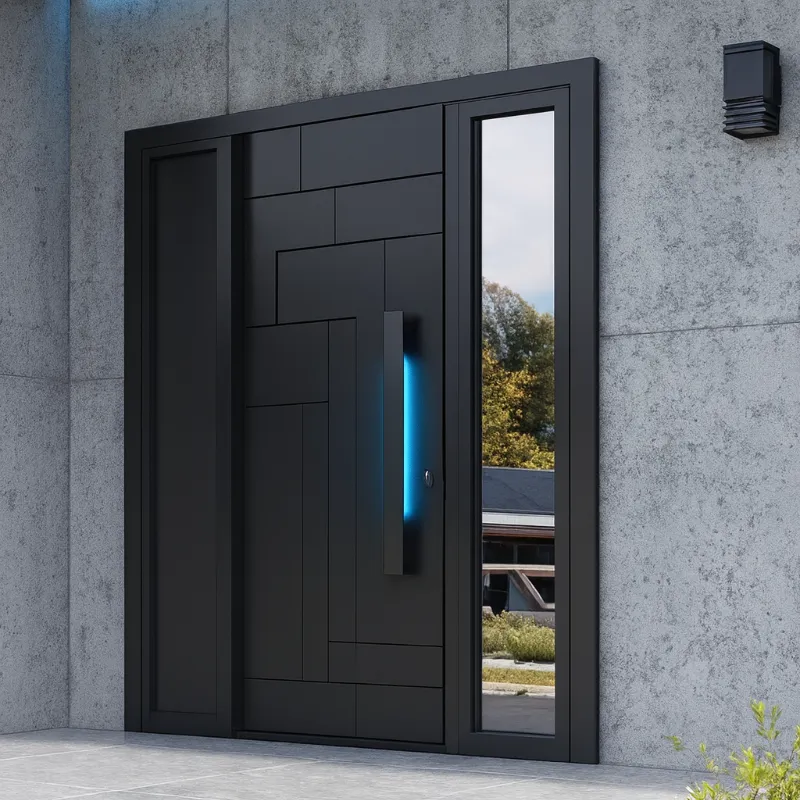 Puerta principal pivotante