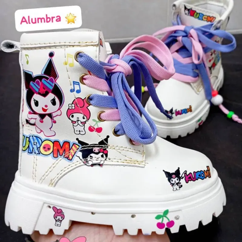 BOTA BLANCA DOBLE CORDÓN KUROMY  Alumbra ✨