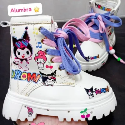 BOTA BLANCA DOBLE CORDÓN KUROMY  Alumbra ✨