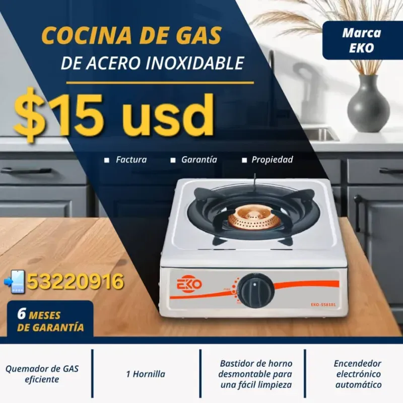 Cocina Acero inoxidable Eko 1 Hornilla