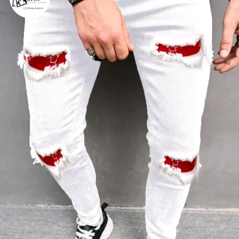 Jean blanco para hombre talla M