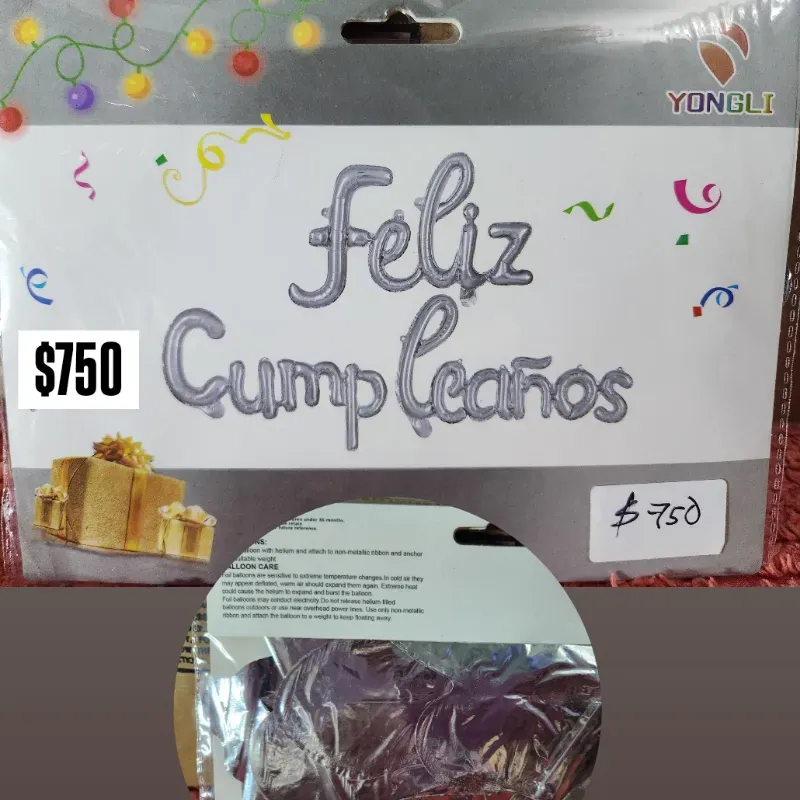 Feliz cumpleaños plateado