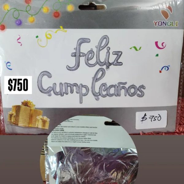 Feliz cumpleaños plateado