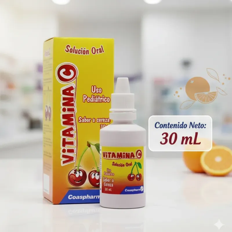 VITAMINA C EN SUSPENSION  (sabor a cereza)30ml  ( VENCE 7-26)