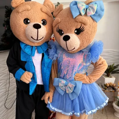 Ositos amor en azul y negro