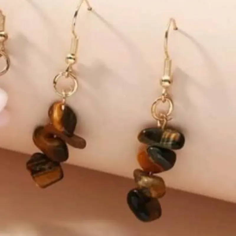 Pendientes piedras de cuarzo