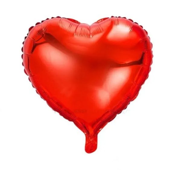 Globo de corazón rojo de 10"