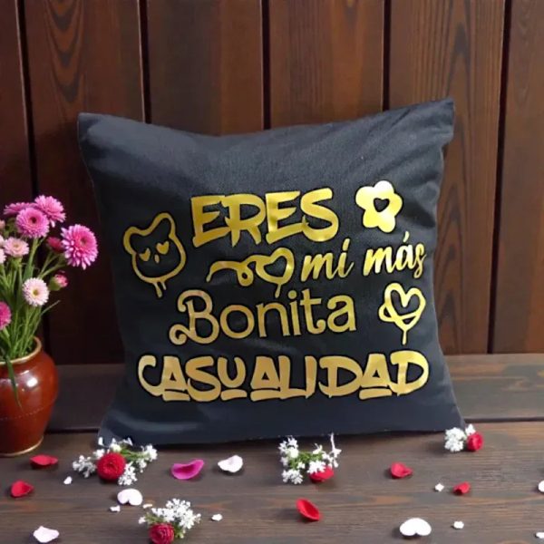 Cojín grande negro