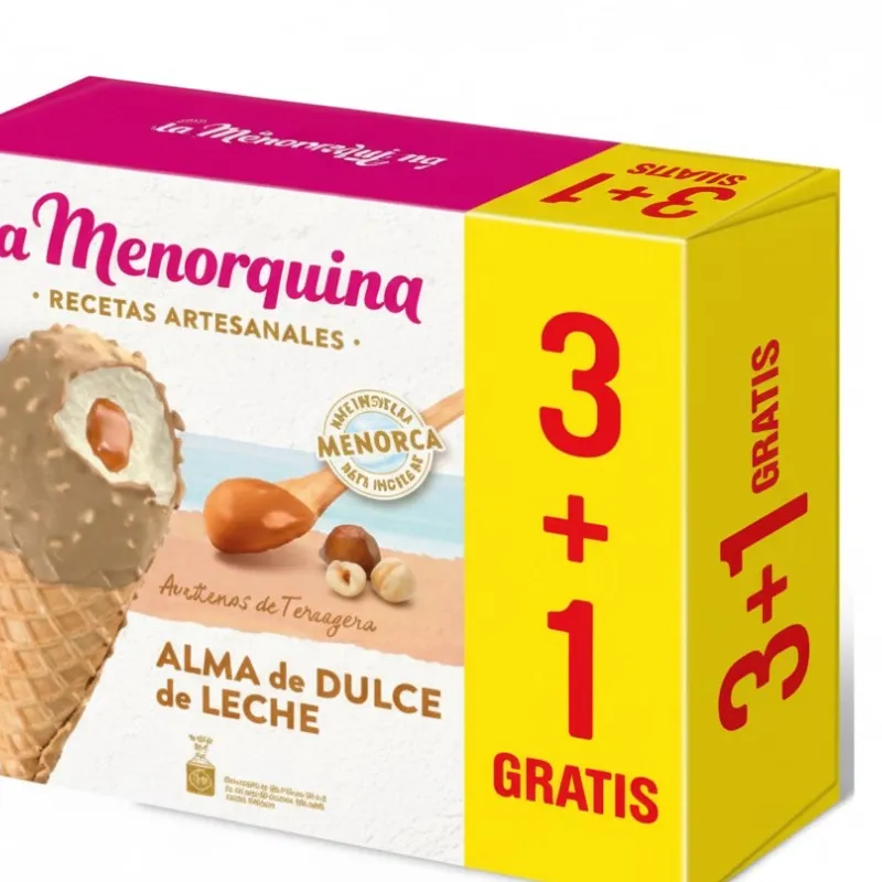 Cono de helado dulce de leche