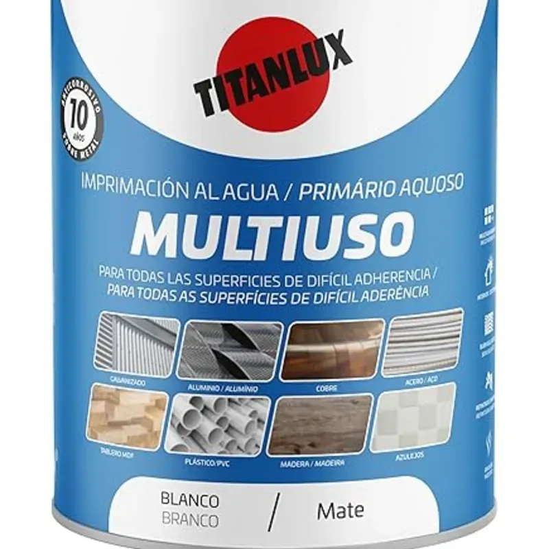 Imprimación al agua multiuso blanco mate Titanlux.  4425000512