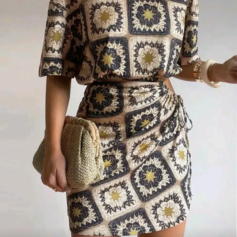 Vestido mini estampado floral