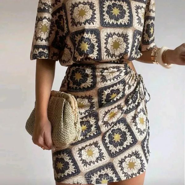 Vestido mini estampado floral