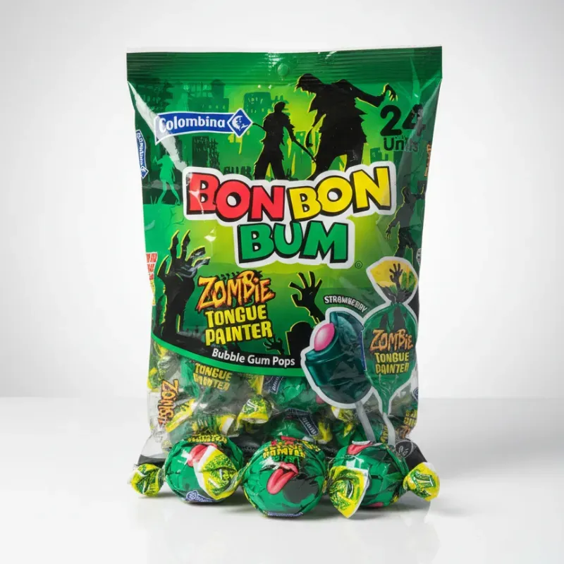 Paquete de Chupa Chups Bon Bon Bum Zombie 24 Unidades