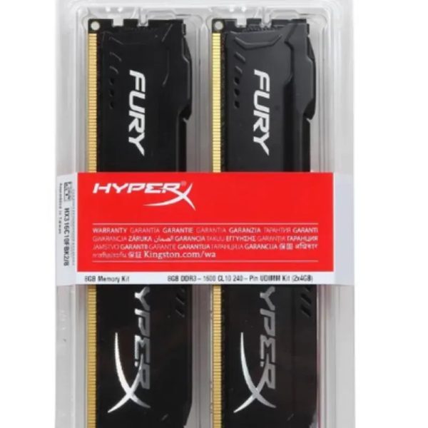 Memoria RAM PC DDR3 8 GB Kingston Hyper Gaming a 1600hz