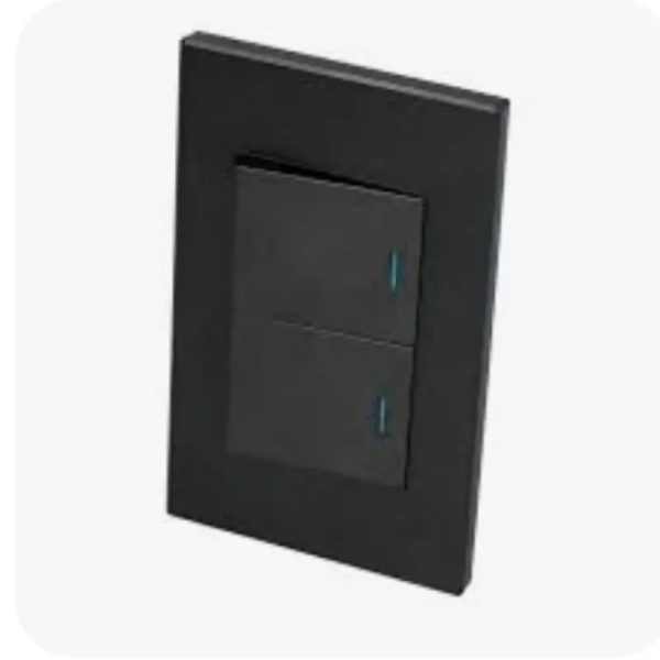Interruptor doble negro (P622N)