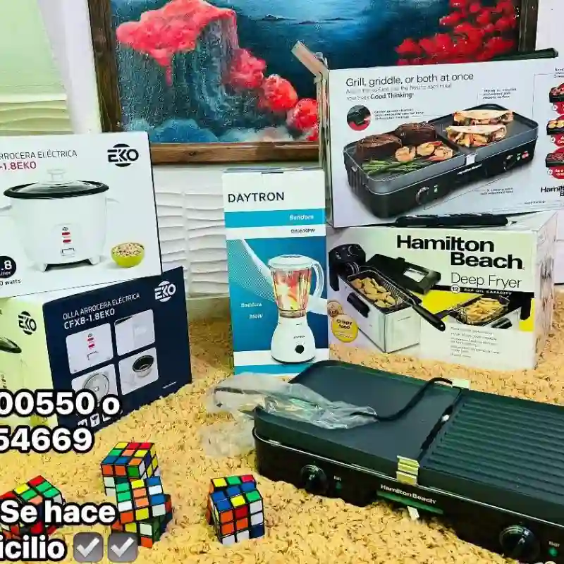Arrocera ,Freidora,Plancha a la parrilla,batidora