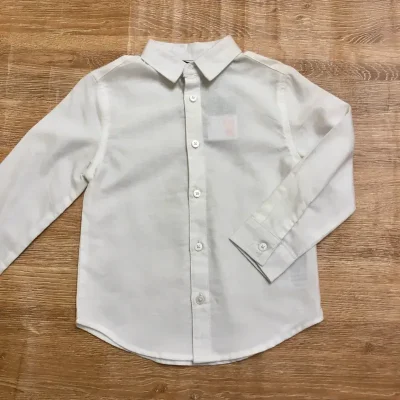 Camisa de mangas largas color blanco