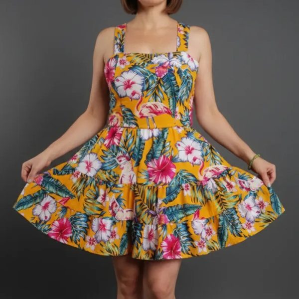 Vestido tropical de vuelos