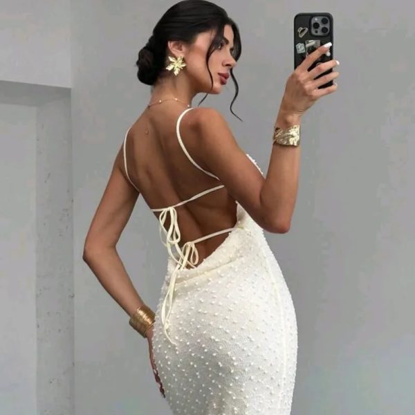Vestido color ecru