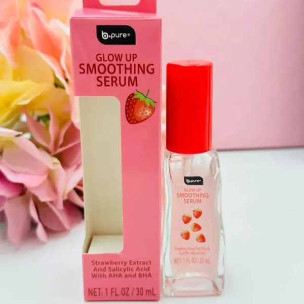  b•pure Glow Up Smoothing Serum – Con Extracto de Fresa, Ácido Salicílico, AHA y BHA (30 ml)