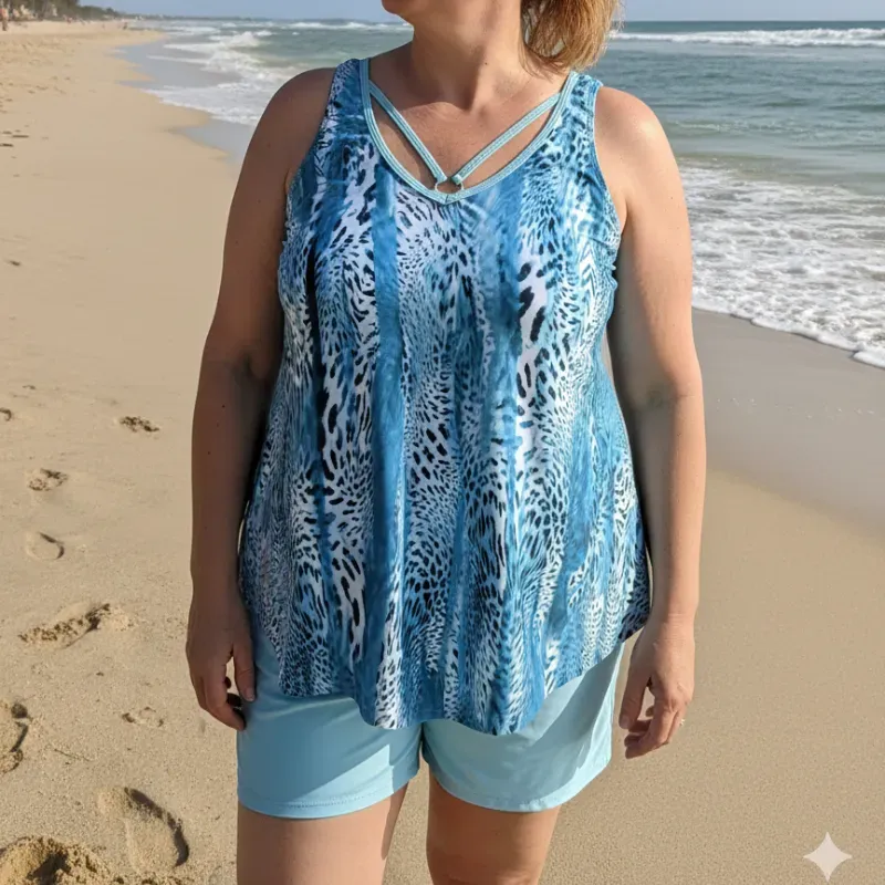 Conjunto de playa azul