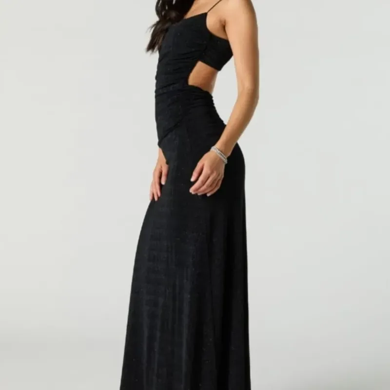 Vestido largo con brillos 1