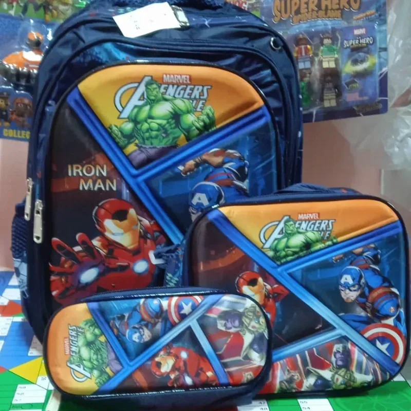 Combos de 3 piezas, mochila con luces, merendero térmico y caruchera