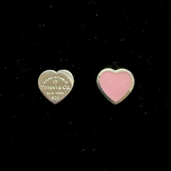 Aretes Tiffany color rosa