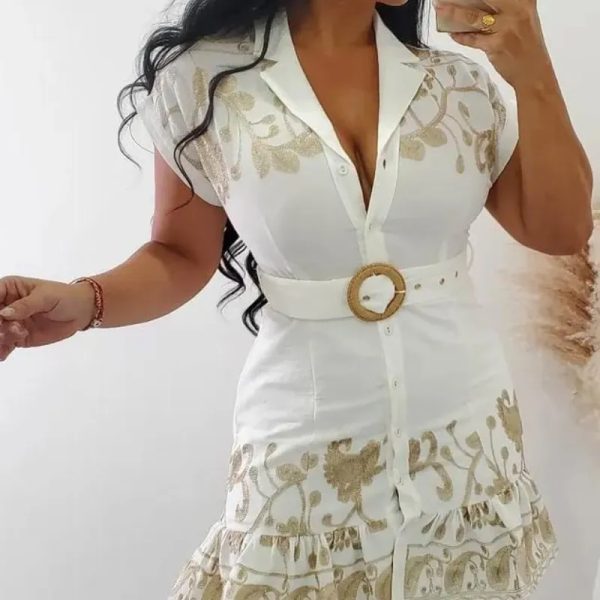 vestido bordado dorado