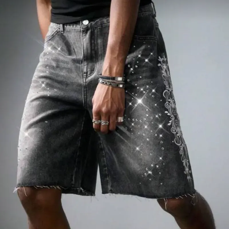 Shorts mezclilla de brillo