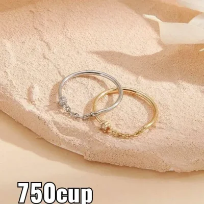 Pareja de anillos de circonita cúbica
