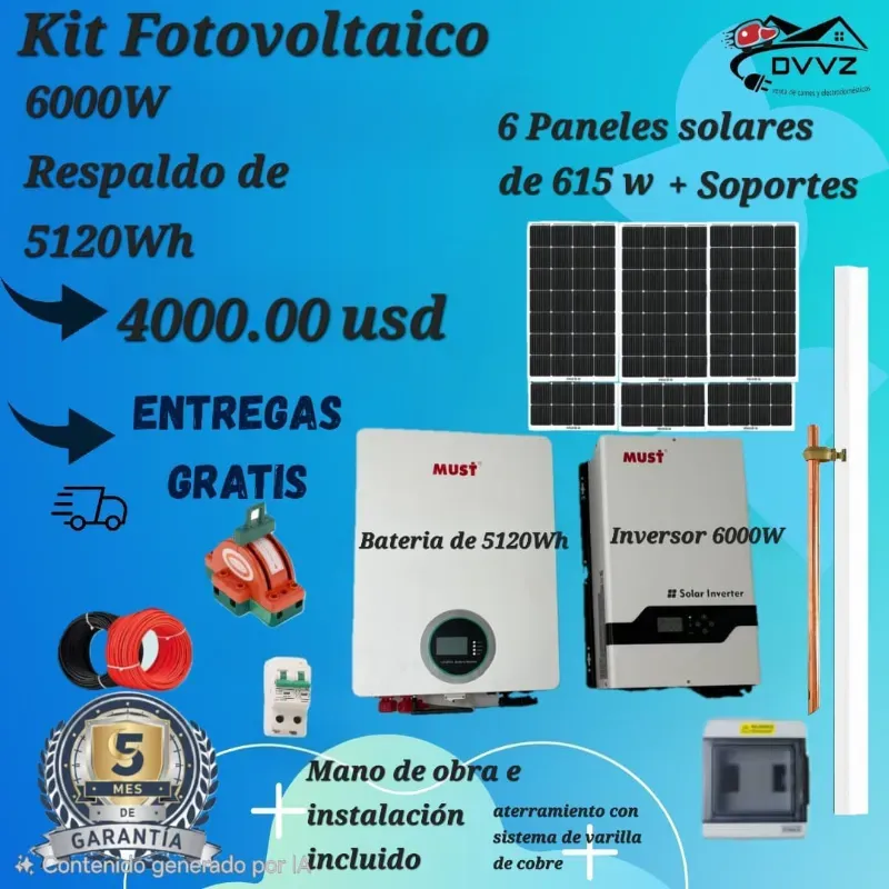 Kit Solar 6KW Must