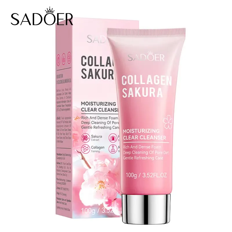 Limpiador Facial de Collagen con Sakura 100g.