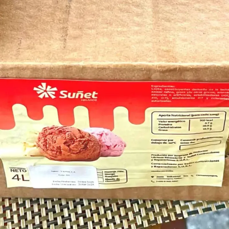 Tina de helado (15USD)