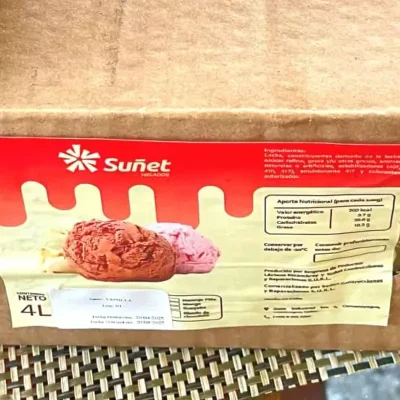 Tina de helado (15USD)