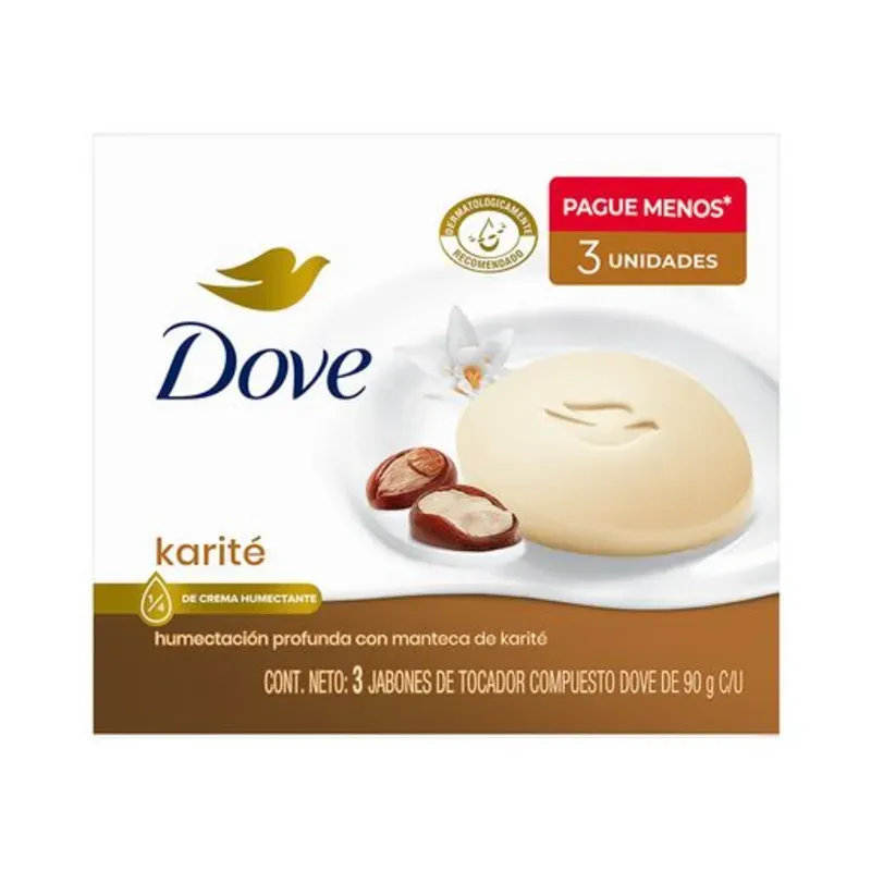 JABON TOCADOR DOVE JAB KARITE, 48X90G, C/48 UDS 7000402 PRECIO 1.21