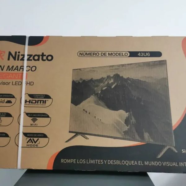 TV NIZZATO 43 " CON CAJITA INTERNA Y SOPORTE