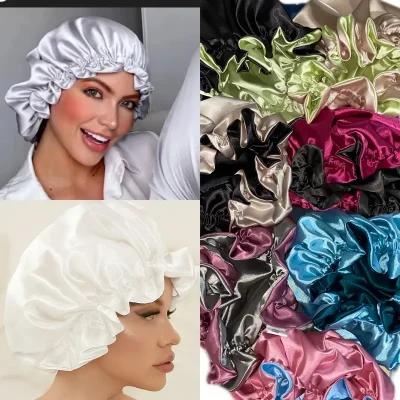 Gorro de satín reversible