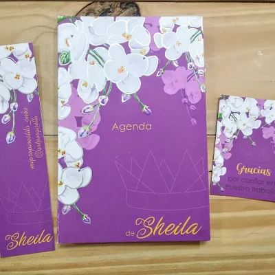 Diseño de flores blancas