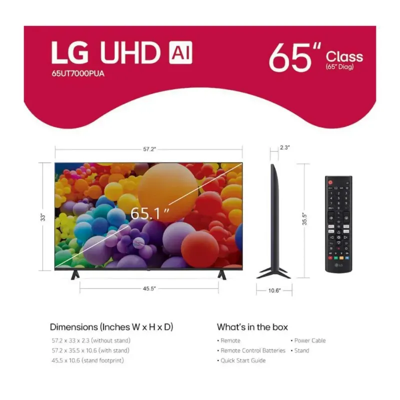 Smart TV LG de 65 pulgadas