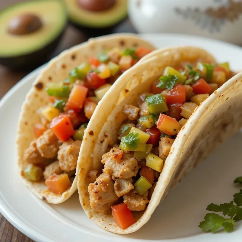 Taco de Pollo y Vegetales