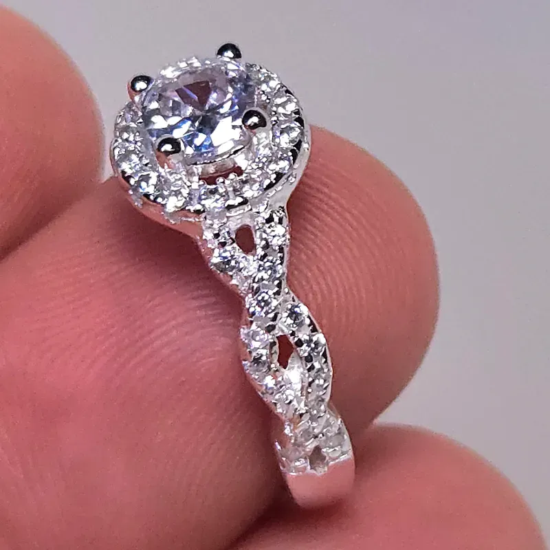 Anillo de compromiso en plata 925 #30