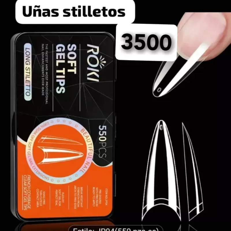 Uñas long stiletto 550 tips