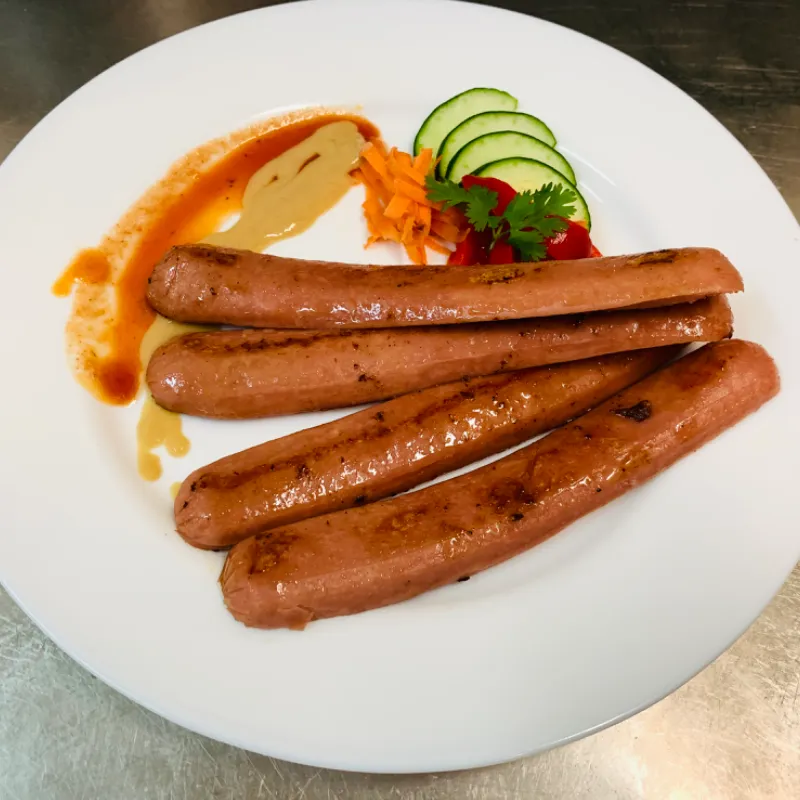 Perro caliente al plato