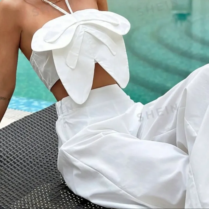 Conjunto blanco de mariposa