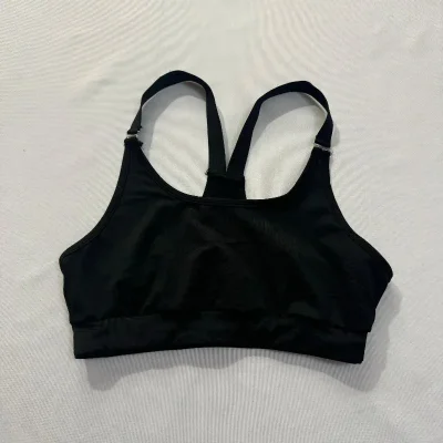 Top Corto Negro GYM Espalda Cruzada